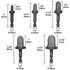 5Pcs Swaging Tool Drill Bit Set 1/4'' 3/8'' 1/2'' 5/8'' 3/4'' Multifunction 1/4 Inch Hex Shank Copper Tube Expander for Tube Expander Air Conditioner Copper Pipe Swaging Flaring Tool