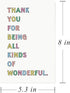 Gonzey Funny Thank You Card, Appreciation Cards for Best Friend, Coworker, Bridesmaid, Doctor, Nurse, Teacher