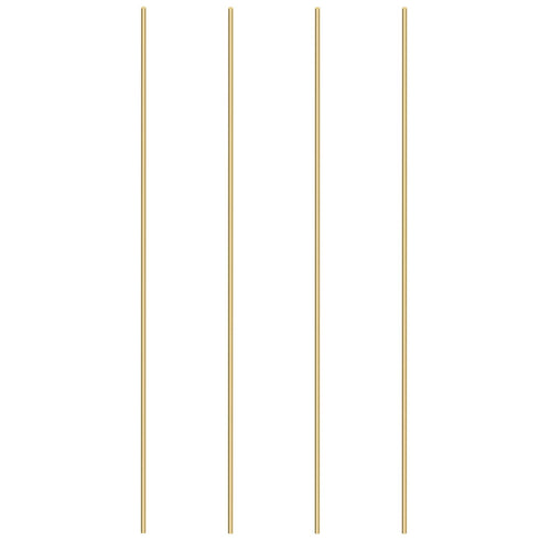 Brass Solid Round Rod Lathe Bar Stock, 1/8 Inch Diameter, 14 Inches Length, 4 PCS