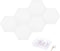 PATIKIL 6 Packs Felt Bulletin Board, 12"x10" Self Adhesive Hexagon Tiles for Sound Proofing Wall Panels, White