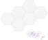PATIKIL 6 Packs Felt Bulletin Board, 12"x10" Self Adhesive Hexagon Tiles for Sound Proofing Wall Panels, White
