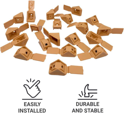 Generic (Pack 20) 0.78" 0.78" 0.70" (20 20 18 mm) 90 (20, of Light Brown Shelf Brackets x x x x Furniture Corner Joints