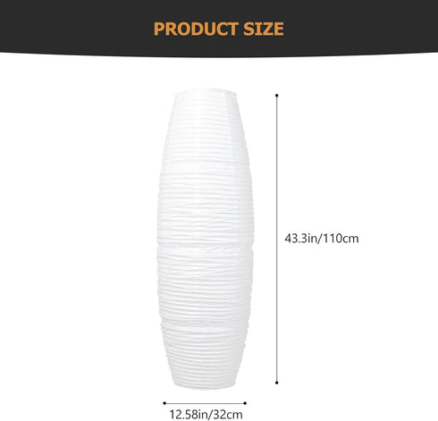 2pcs 110X32X32cm Uonlytech Paper Floor Lampshade Light Accents: Nordic Floor Lamp Shade Japanese Style Standing Lamps