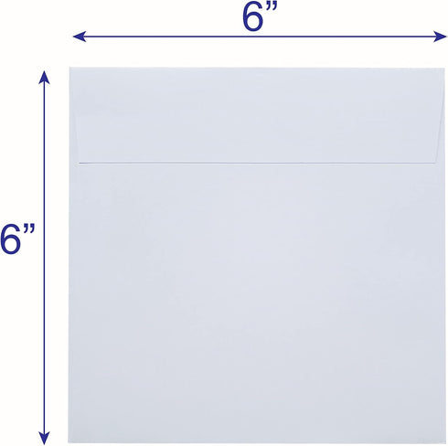 WINPAQ 6 x 6 Square Envelope, 70lb White, Peel and Seal (100 counts/Pack) – Perfect for Invitation, Photo & Birthday Card - This is for card 5-1/2 x 5-1/2 only. by WIN PAQ