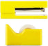JAM PAPER Office & Desk Sets - 1 Stapler & 1 Tape Dispenser - Yellow - 2/Pack
