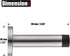 JQK Door Stopper Black, 304 Stainless Steel Sound Dampening Door Stop Bumper Protector, 2 Pack