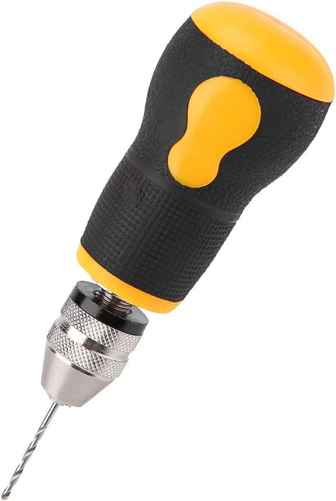 Micro Mini Hand Drill Tool Set with 10 Drill Bits, 0.8-3.0mm Precision Pin Vise for Woodworking Jewelry