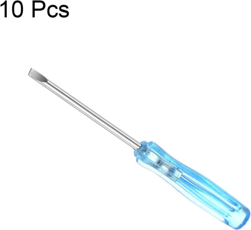uxcell Mini Slotted Screwdriver, 2.0mm Flat Head 65mm Length, 10 Pcs for Small Appliances Repair