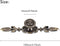 Vintage Style Zinc Alloy Door Knob Pull Handle with Screw, 4-Pack for Drawer Cabinet (Bronze)