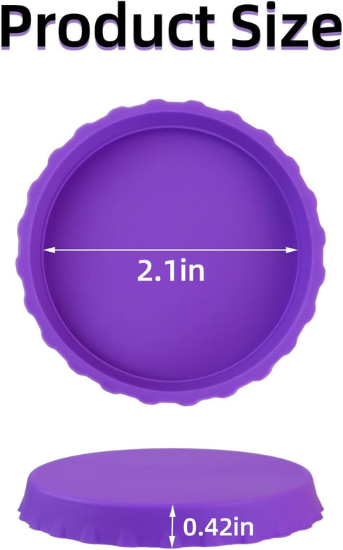 TKYPZY 6 Pack (6 Silicone Soda Can Lids Silicone Cans Covers for Beverage Soda Drink Reusable Beer Can Cover Lid Can
