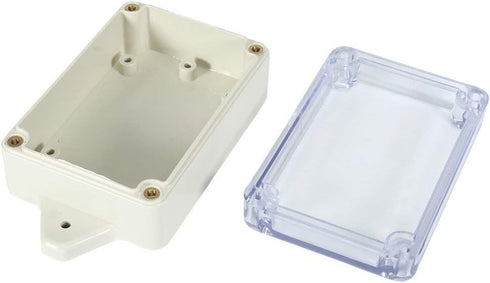 YXQ ABS Junction Box Grey Plastic Waterproof Dustproof Project Enclosure Case, 83x58x33mm with Clear Cover (3Pcs)