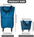 Londehuhai 360 Collapsible Shopping Cart with Swivel Wheels, Reusable Foldable Tote Grocery Cart for Travel Camping