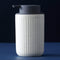 GRDDBZA Art Soap Dispenser for Bathroom Kitchen Hotel, Refillable Ceramic Stripe Matte Lotions