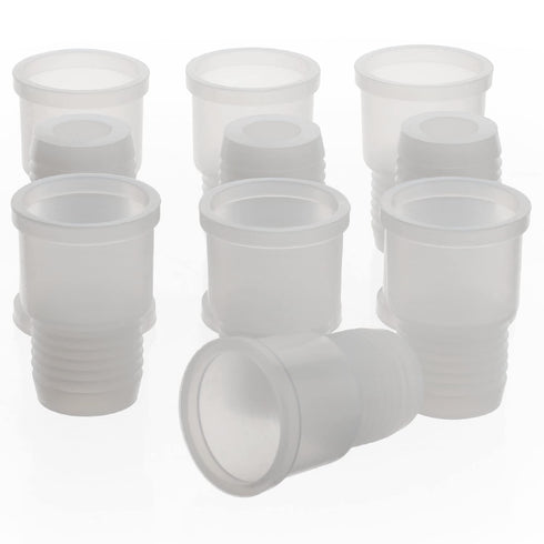 stonylab 19# Natural Silicone Stopper with Thread, Fits 19/22 Outer Joint Lab Glassware, Pack of 10