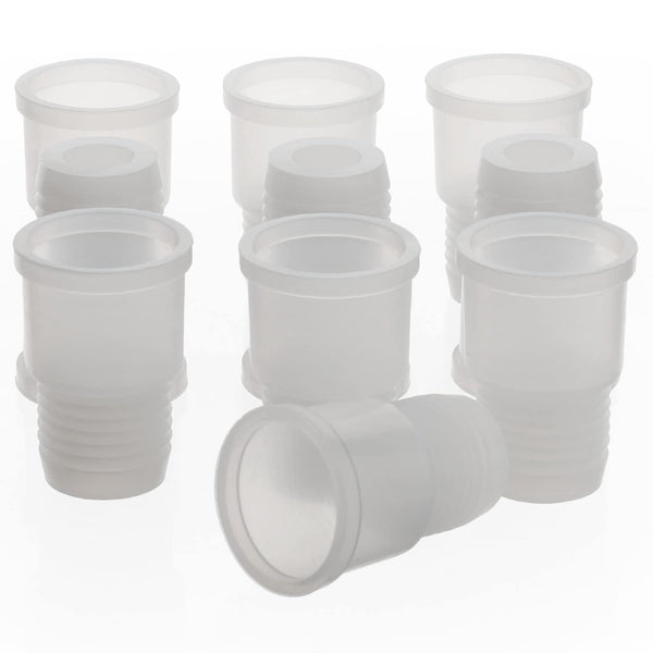 stonylab 19# Natural Silicone Stopper with Thread, Fits 19/22 Outer Joint Lab Glassware, Pack of 10