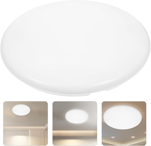 (13.36X13.36X2.16in) Toddmomy Flush Mount Ceiling Light Covers Plastic Round Lamp Shade Wall Sconce Chandelier Lamps