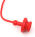 Hydraulic Coupler Dust Cap Plug Set 1/2 ISO-B, CEKER Male Female Quick Connects Fittings, Red Cap with Retention Ring,