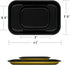 Black Metal Tray 2 Pack, 11"x7" and 7"x5.5", Stylish Black Design