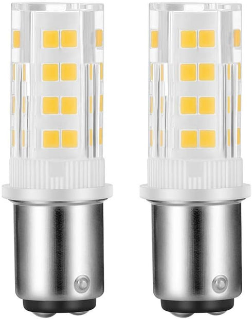 2-Pack Sewing Machine Light Bulb, Double Contact Warm White 2700-3000K, 15T7DC Base Replacement for Singer/Kenmore