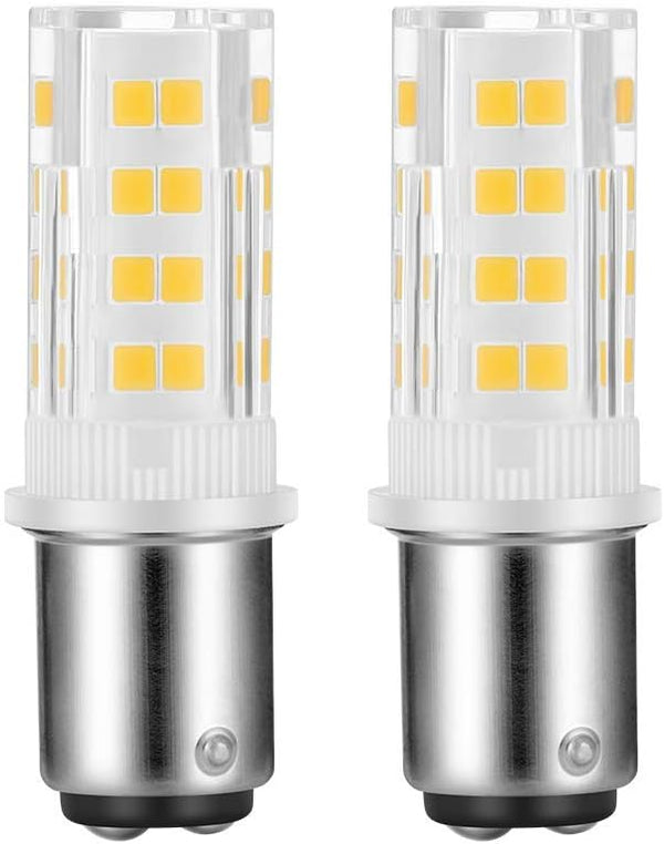 2-Pack Sewing Machine Light Bulb, Double Contact Warm White 2700-3000K, 15T7DC Base Replacement for Singer/Kenmore