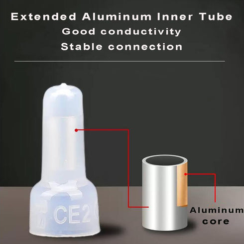 50pcs Closed End Crimp Connectors, AWG8-6 Insulation Wire End Caps, Protective Nylon Wire Crimps Terminal (CE8)
