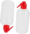 2pcs Narrow Mouth Wash Bottle Portable Plastic Wash Bottle with Scale for