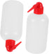 2pcs Narrow Mouth Wash Bottle Portable Plastic Wash Bottle with Scale for
