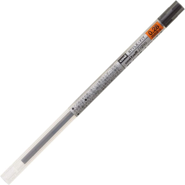 Uni StyleFit Gel Ballpoint Pen Refill, 0.28mm, Black (UMR10928.24)