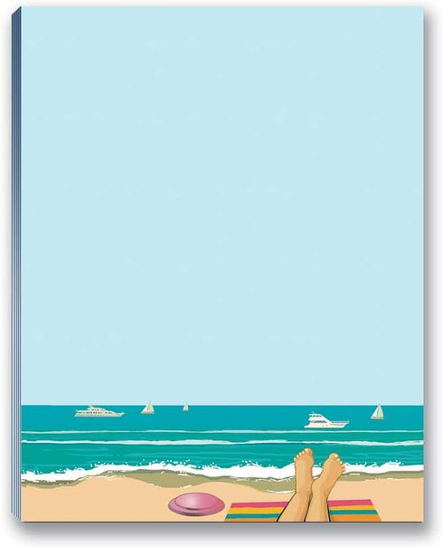Beach & Ocean Notepads by Stonehouse Collection - 4 Assorted Notepads, USA Made