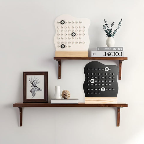 Mulaibdin Desktop Perpetual Calendar, Reusable Block Calendar for Desk, Modern Ring Date Calendar, Record Cute Decor