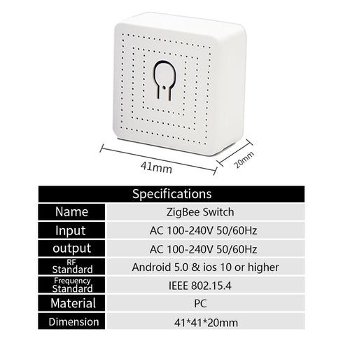 Ewelink 16A Zigbee Mini Smart Wireless Light Switch, Timer & Schedule for Home Automation, 2 Pack