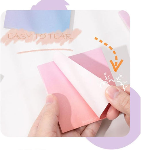 BetterJonny 1000pcs Sticky Note Pads, 3.15 x 3.15 Inches Watercolor Self-Stick Notes for Study Office Home, Gradient