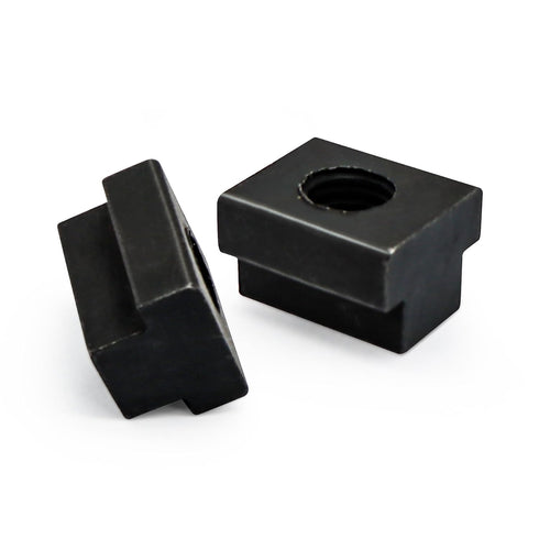 4pcs 3/8”-16 Threaded T-Slot Nuts, Black Oxide Finish Sliding Nuts T Track Accessories, Hammer Head Fastener for