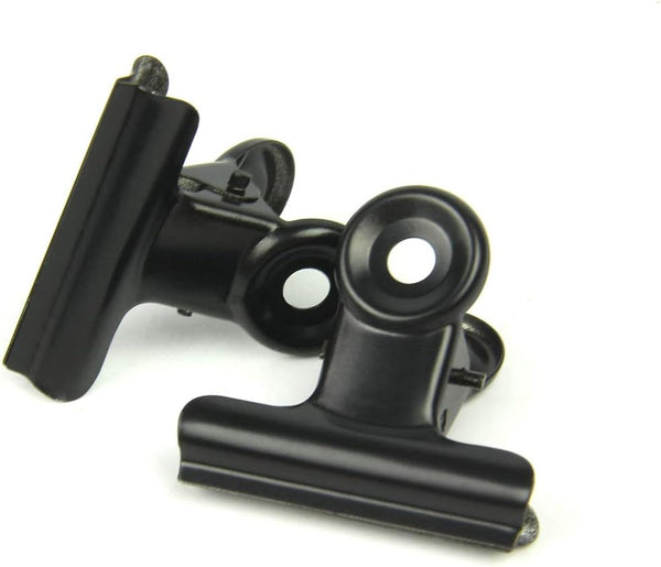 Coideal Black Small Bull Clips, 30 Pack Mini Metal Hinge Clips, Tiny Binder Paper Clamps for Tags Bags Shops Office
