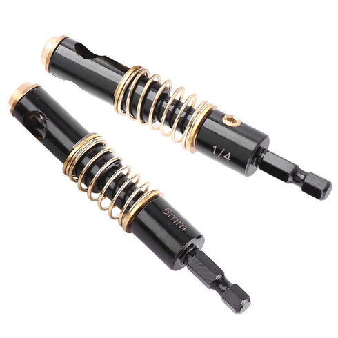 Yakamoz 2Pcs 1/4-Inch Hex Shank Center Drill Bit Set for Door Window Cabinet Self Centering Hinge Tapper Core Hole
