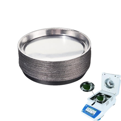 Aluminum Sample Pan for Moisture Analyzers, 103x8mm, Reusable, Pack of 50