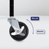 AXL M8 Threaded Locking Casters, 3 Inch Stem Casters with Brake, Used for Standing Desk Frames, Carts (Pack of 4)
