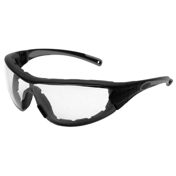 Gateway Safety 21GB79 Swap Wraparound Hybrid Eye Safety Glasses/Goggles, Clear Anti-Fog Lens, Black Frame with Foam Edge
