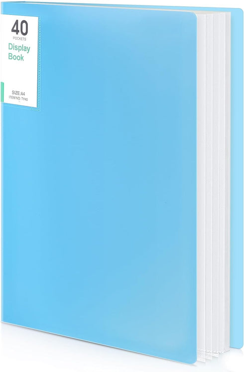 Phyxin 40-Pocket Portfolio Binder Organizer, 8.5" x 11" Document Organizer for Concert, Artwork, School & Office Use,