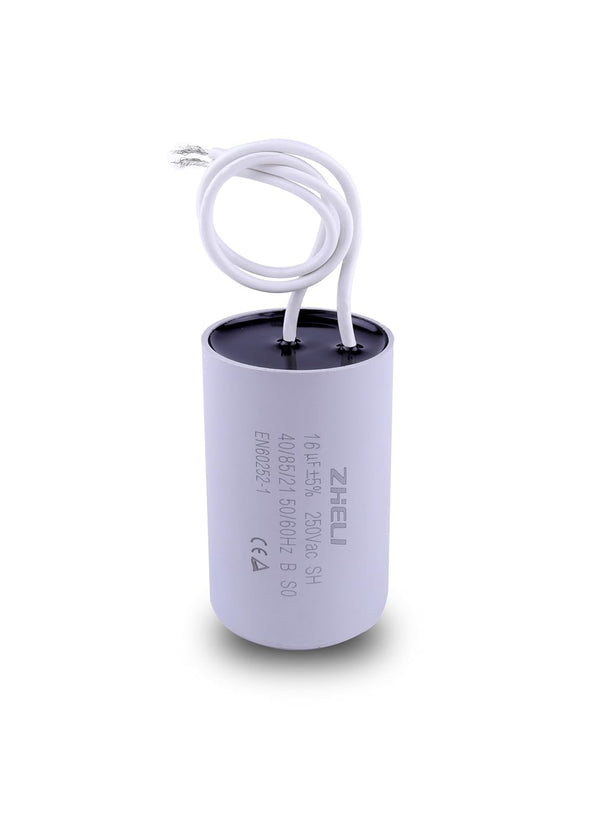 CBB60 16uF Motor Start Run Capacitor MFD 250VAC 50/60hz - Cylindrical (16uF)