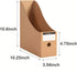 Foldable Desk File Holder Organizer, Sturdy Cardboard Magazine Storage Box with Blank Label Stickers for Home & Office