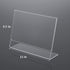 NIUBEE Acrylic Sign Holder 8.5x11 Inches 3 Pack Landscape Slant Back Clear Paper Frames for Office Display