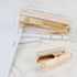Office Stapler Set, Clear Acrylic Dark Gold Tone Manual Staplers and Staples Remover Tool for Desktop Accessories