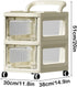 Generic 2/3/4-Tier Rolling Storage Cart Multi-Purpose Organizer for Kitchen, Bathroom & Living Room, Transparent