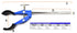 EISCO 2 Prong Burette Clamp on Stainless Steel Rod - Vinyl Coated, 4.25" Max Opening, 5.5" Rod