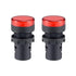uxcell 2Pcs Red Indicator Light AC/DC 110V - 22mm Panel Mount for Electrical Control Panel, HVAC