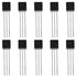DS18B20 10pcs Black Durable 18B20 TO-92 3 Pins Wire Integrated Circuit Temperature IC Sensor