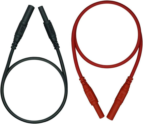 AST Labs Test Lead Extension Cable Banana Plug 4 mm Straight-Straight (60 inch Male-Female, Black & Red)