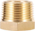 Brass Pipe Fitting Hex Head Bushing Adapter, 3/4 Inch NPT Male to 1/2 Inch NPT Female Hose Tube Fitting