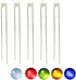 100PCS 2mm Round Top LED Diode Light Assorted Kit - Green Blue White Yellow Red Component DIY